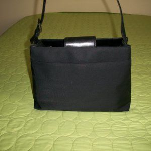 Coach Black Nylon with Leather Trim